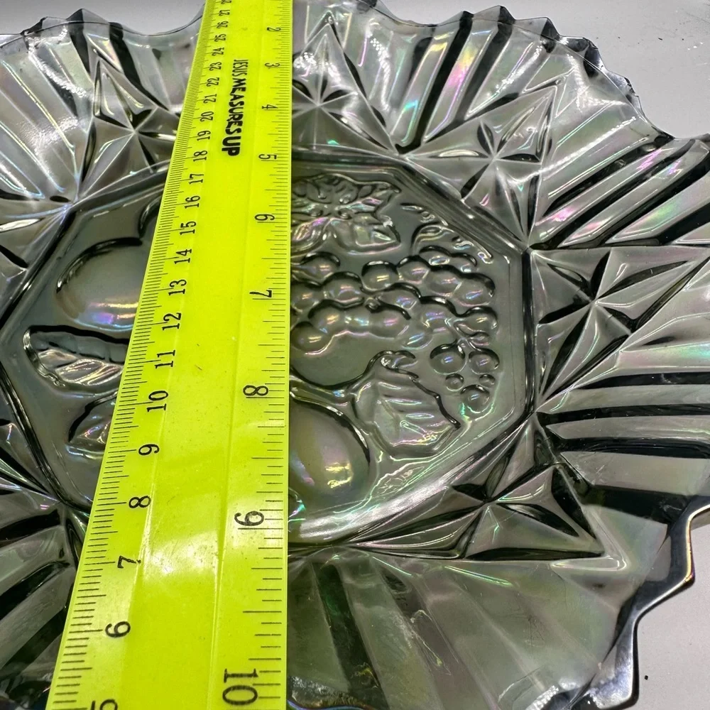 Federal Glass Carnival glass ruffled plate